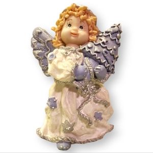 Vtg 2000 Cornerstone Creations Angel W/Blue Wings